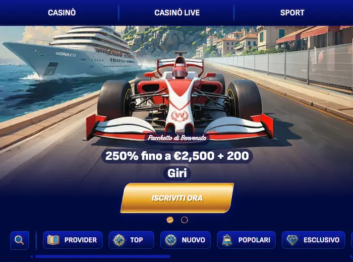 Wonako Casino bonus