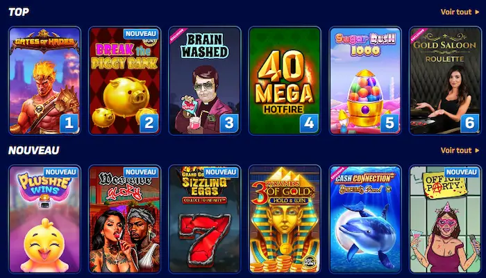 Wonako Casino jeux