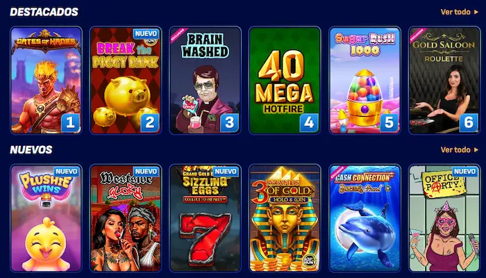 Wonako Casino juegos