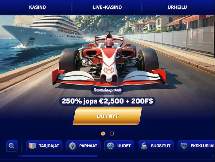 Wonako Casino bonus