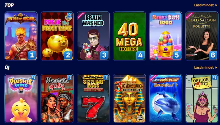 Wonako Casino játékok