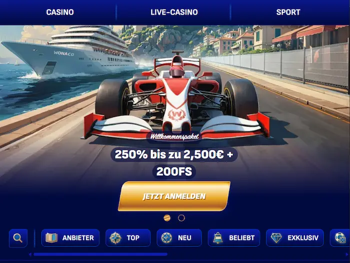 Wonako Casino bonus