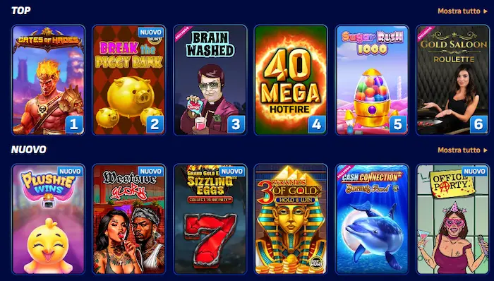 Wonako Casino giochi